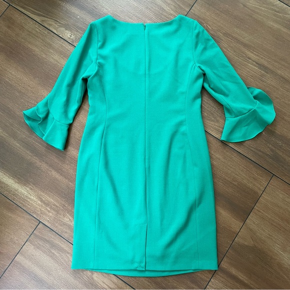 Karl Lagerfeld, size 10, green dress with tulip sleeves - Picture 3 of 9